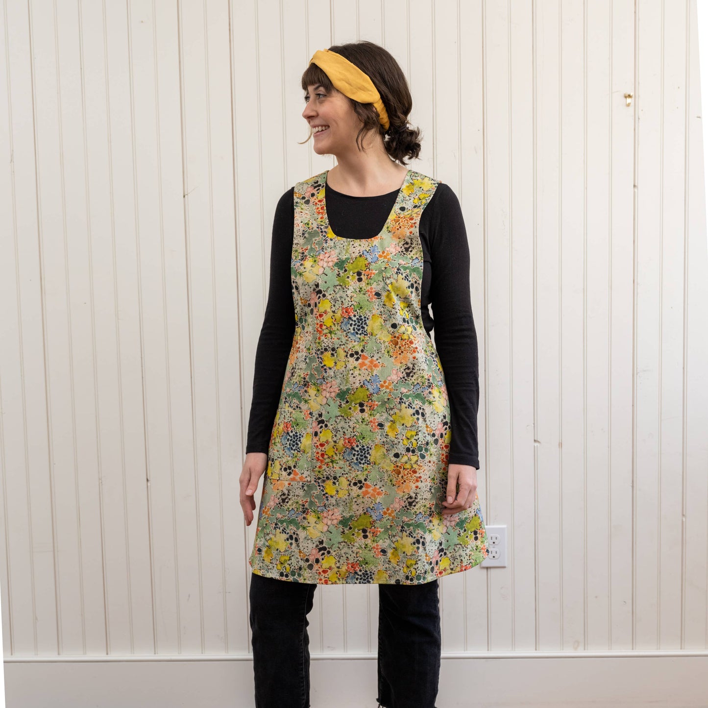 Pinafore Apron- Lichen Bark