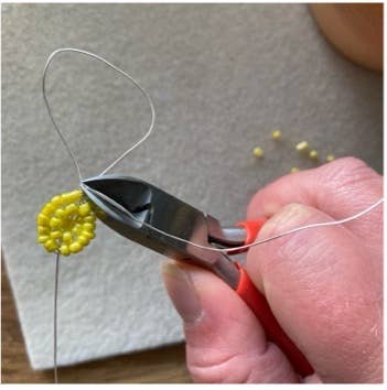 Beaded Flower Craft Kit - Gerbera (Orange). A creative gift.