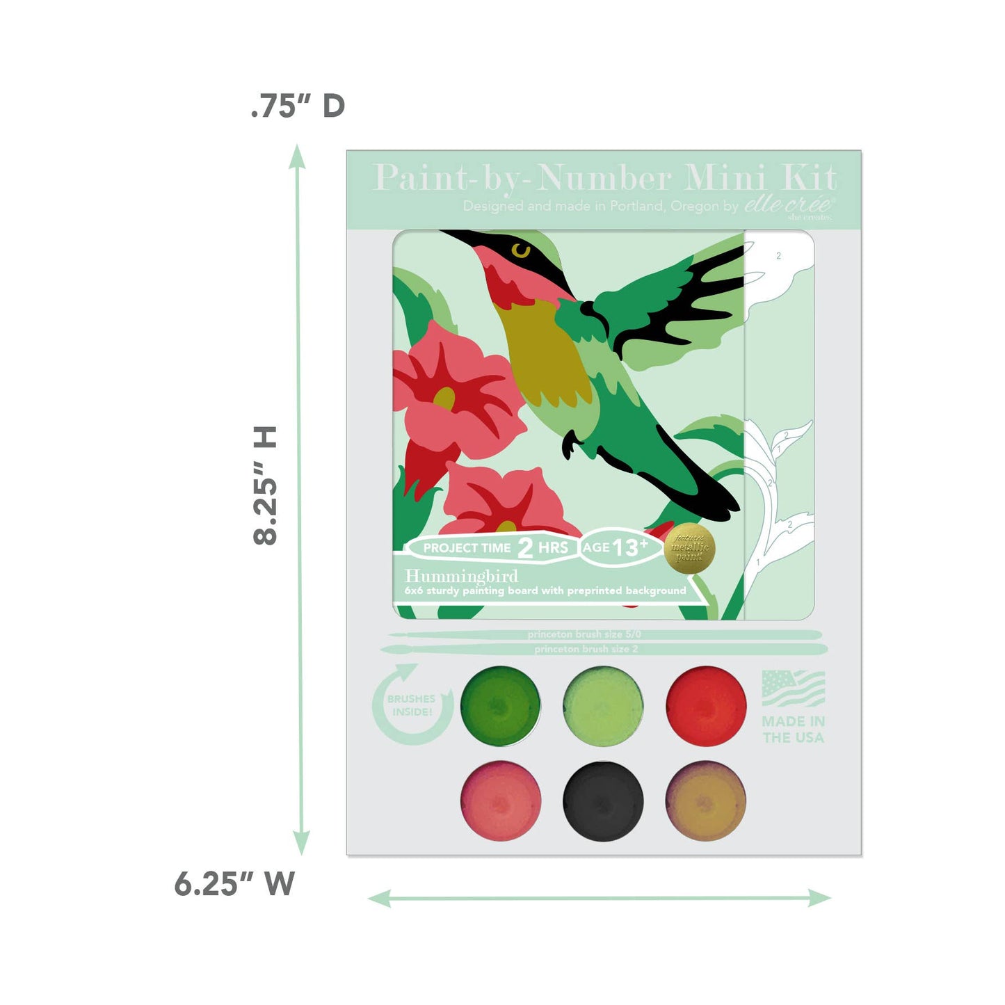 Hummingbird MINI Paint-by-Number Kit