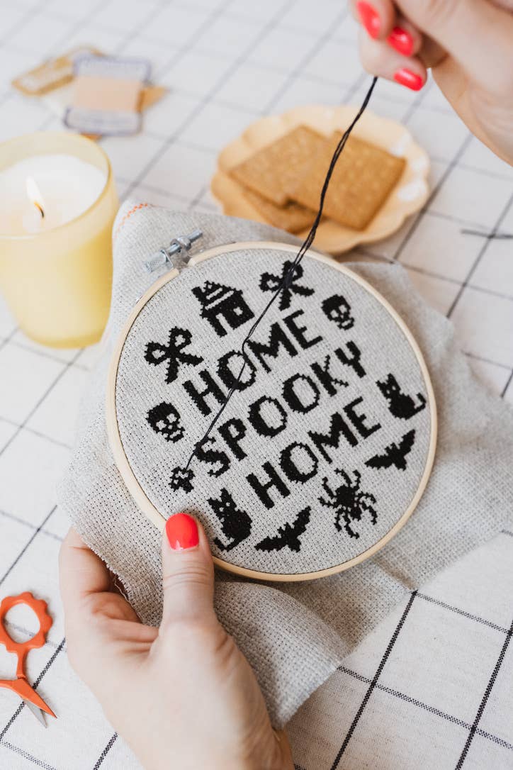 Home Spooky Home Cross Stitch Kit