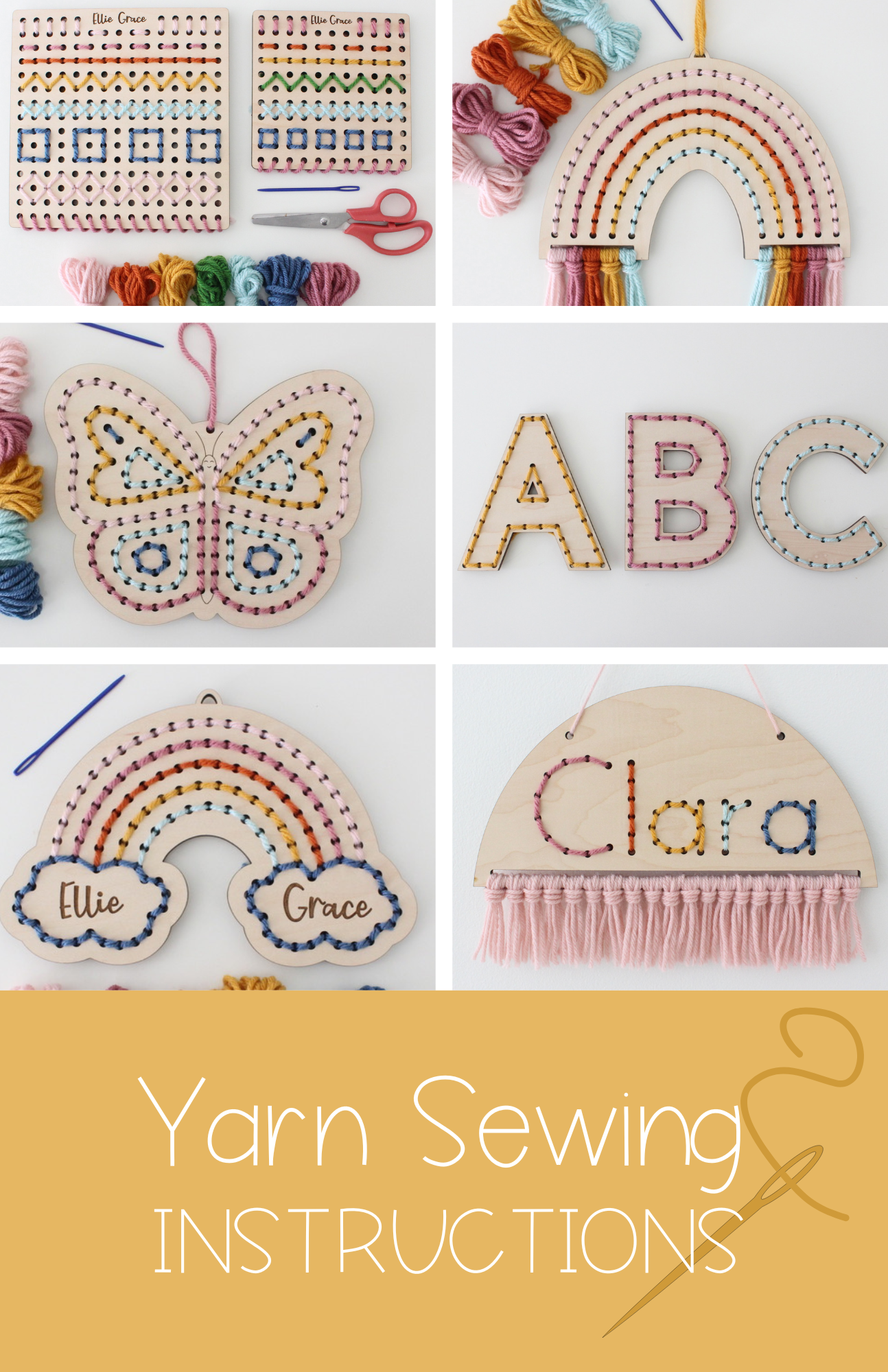 Wood Yarn Kit - Rainbow