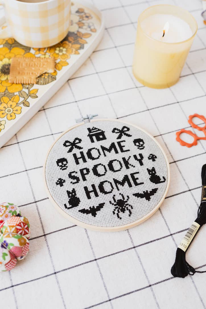 Home Spooky Home Cross Stitch Kit