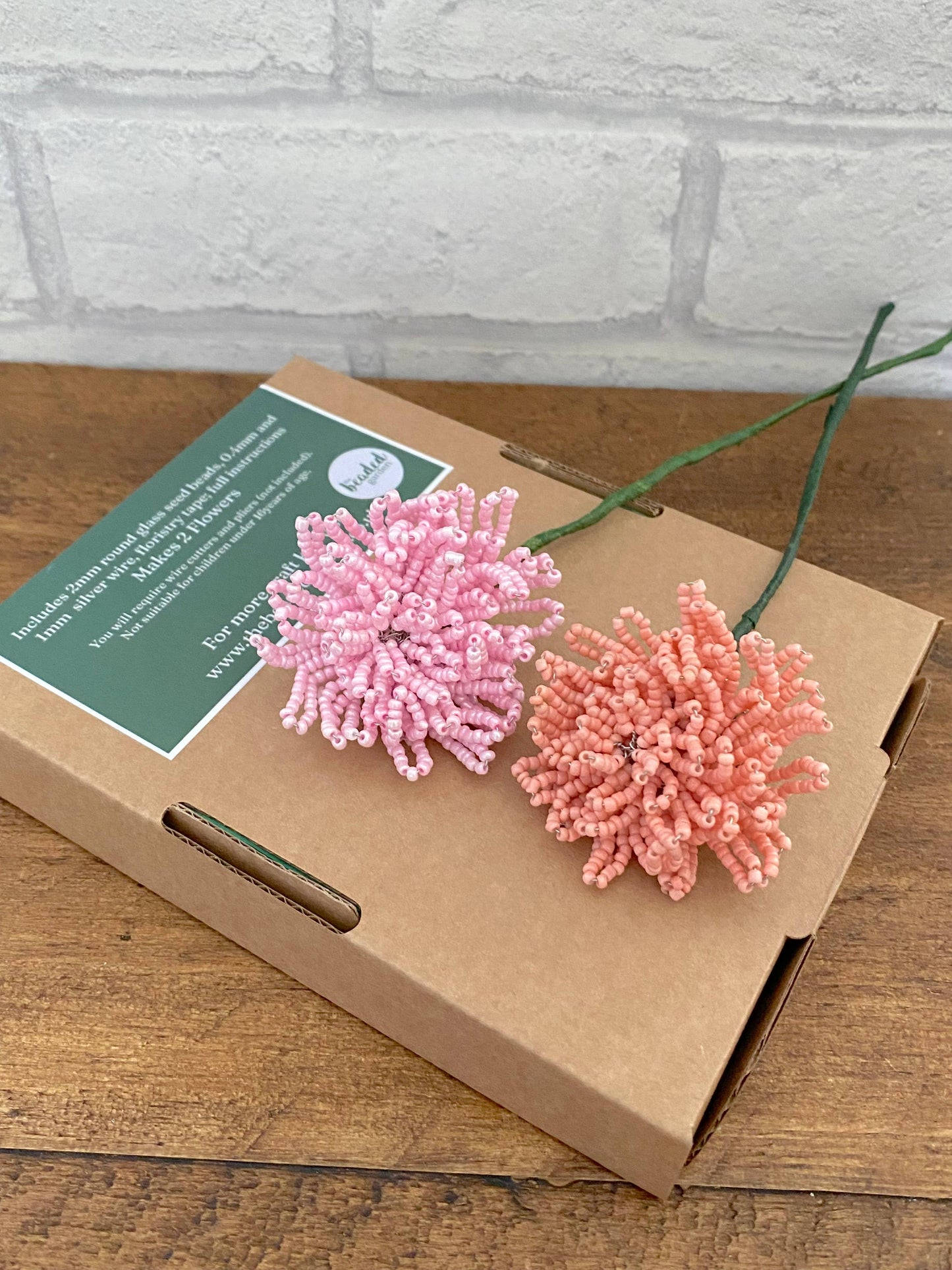 Beaded Flower Craft Kit - Chrysanthemum. A creative gift idea.