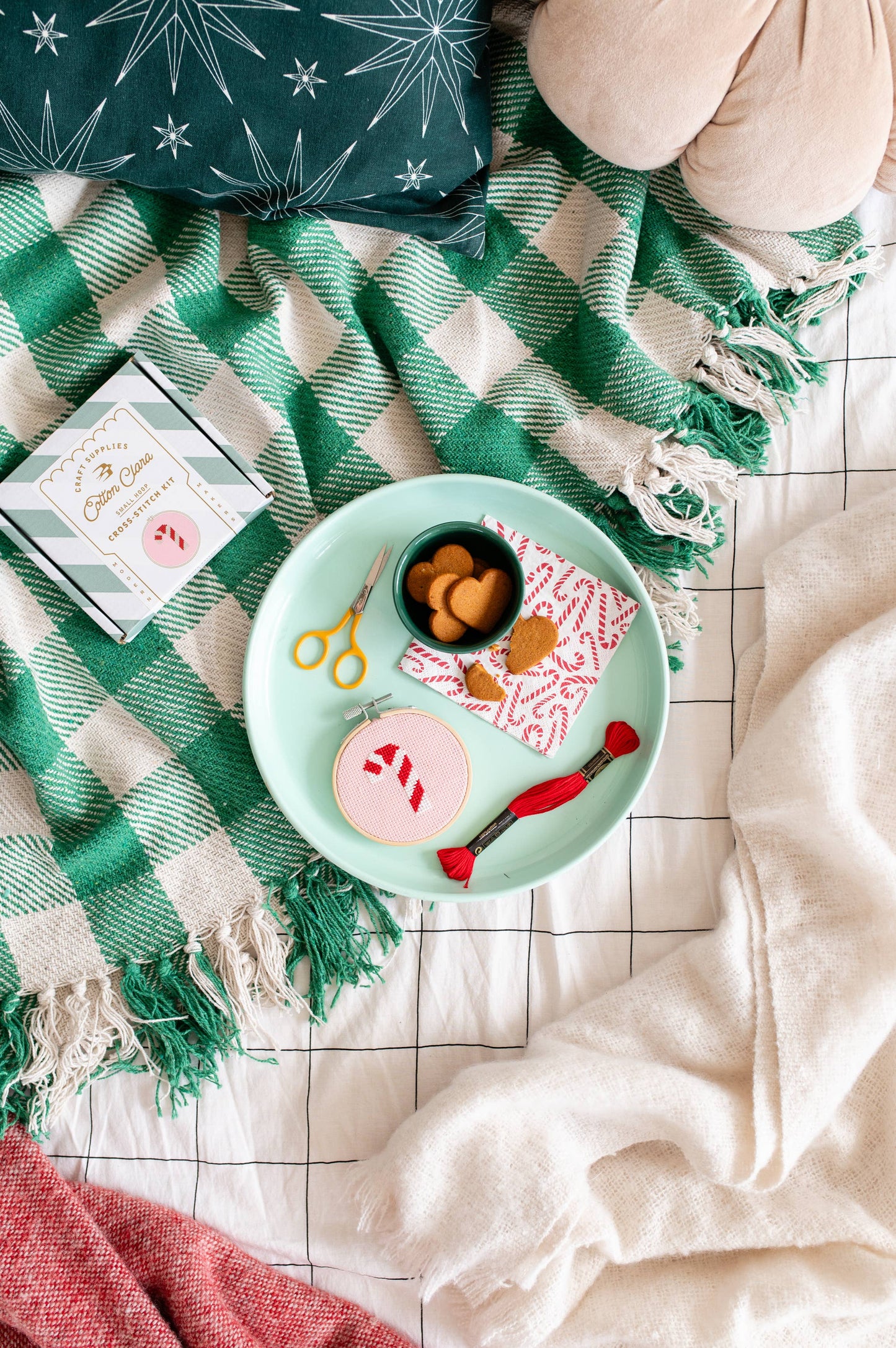 Candy Cane Cross Stitch Kit