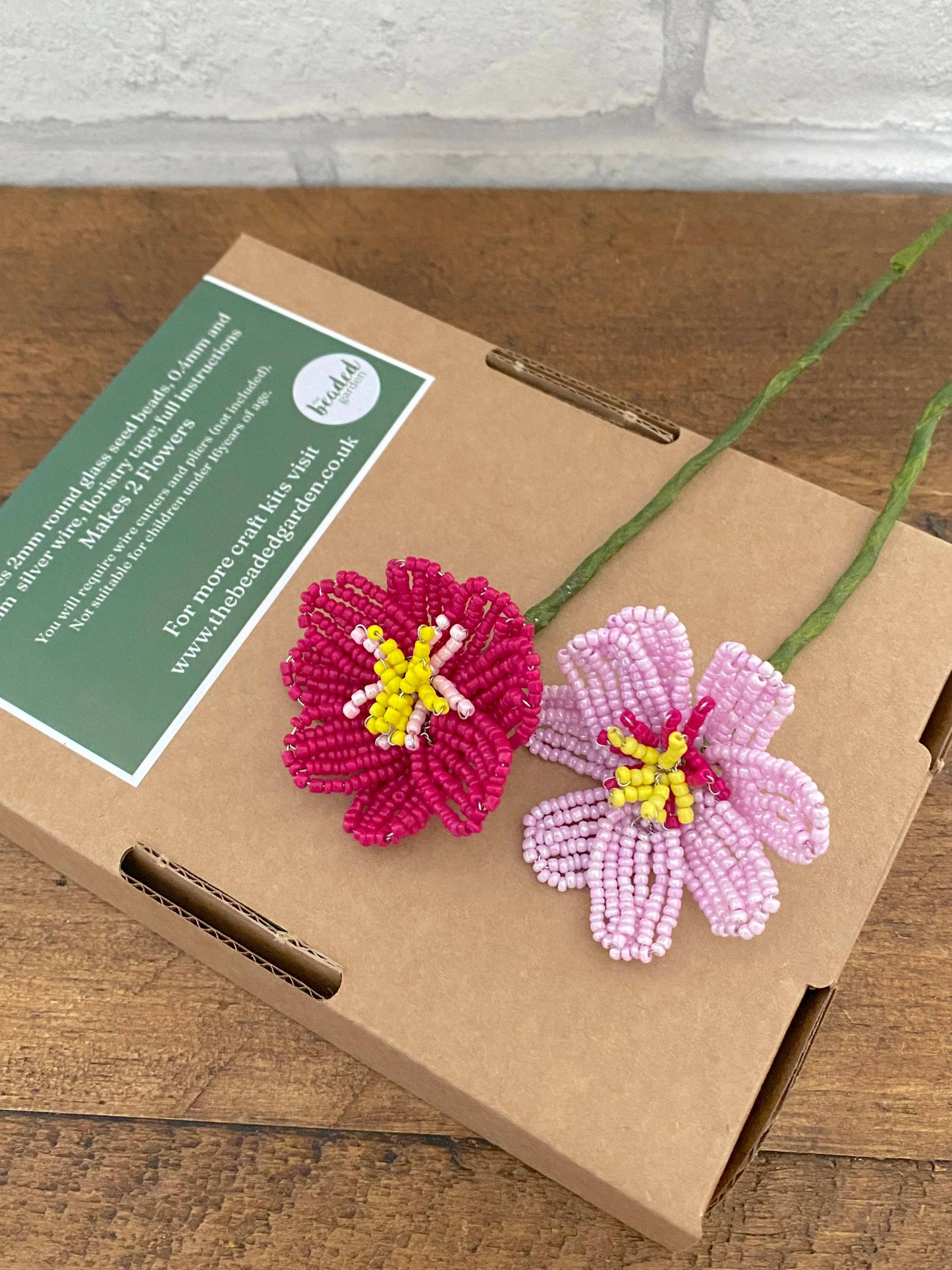 Beaded Flower Craft Kit - Cosmos. A creative gift idea.