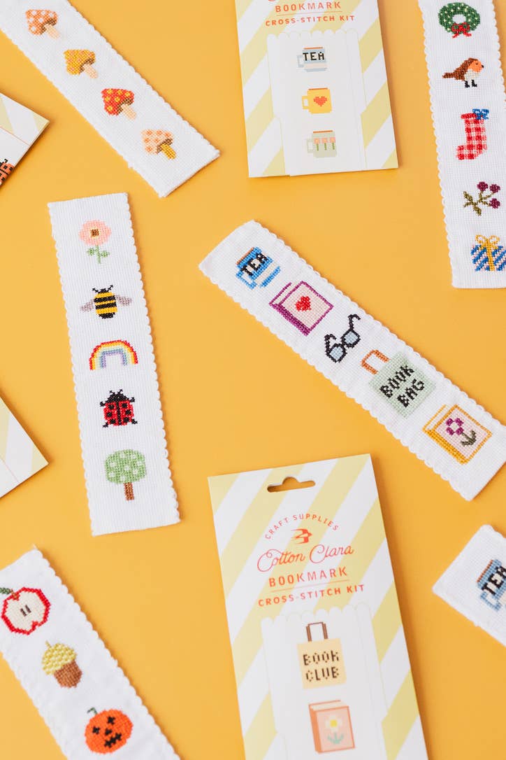 Autumn/Halloween Counted Cross Stitch Bookmark Kit