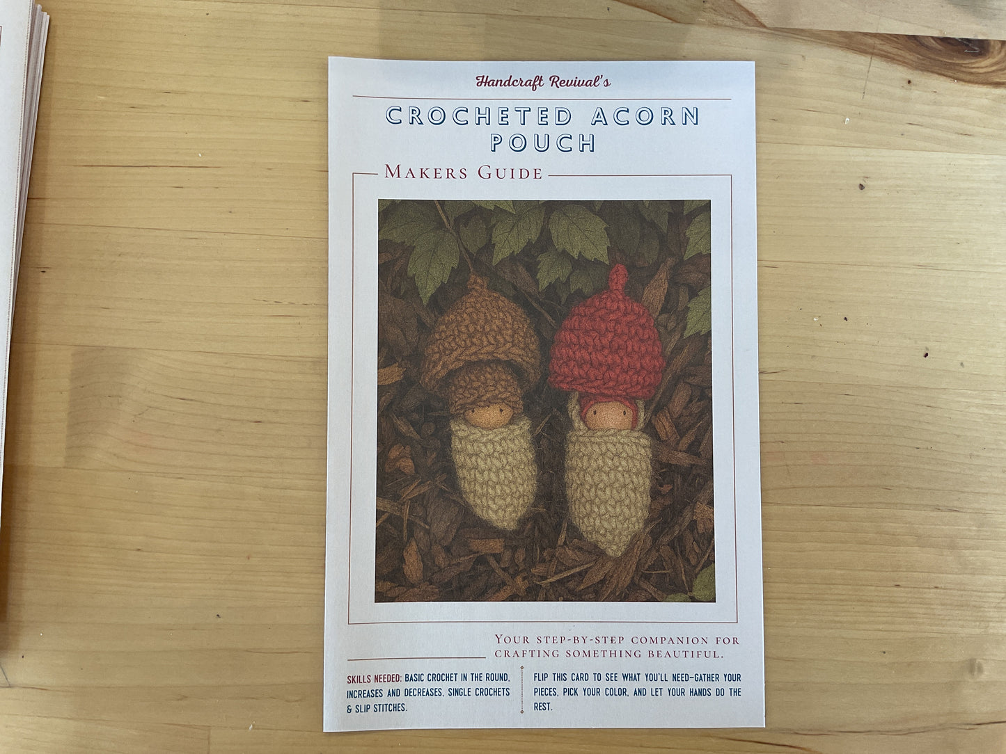 Crocheted Acorn Pouch - pattern only