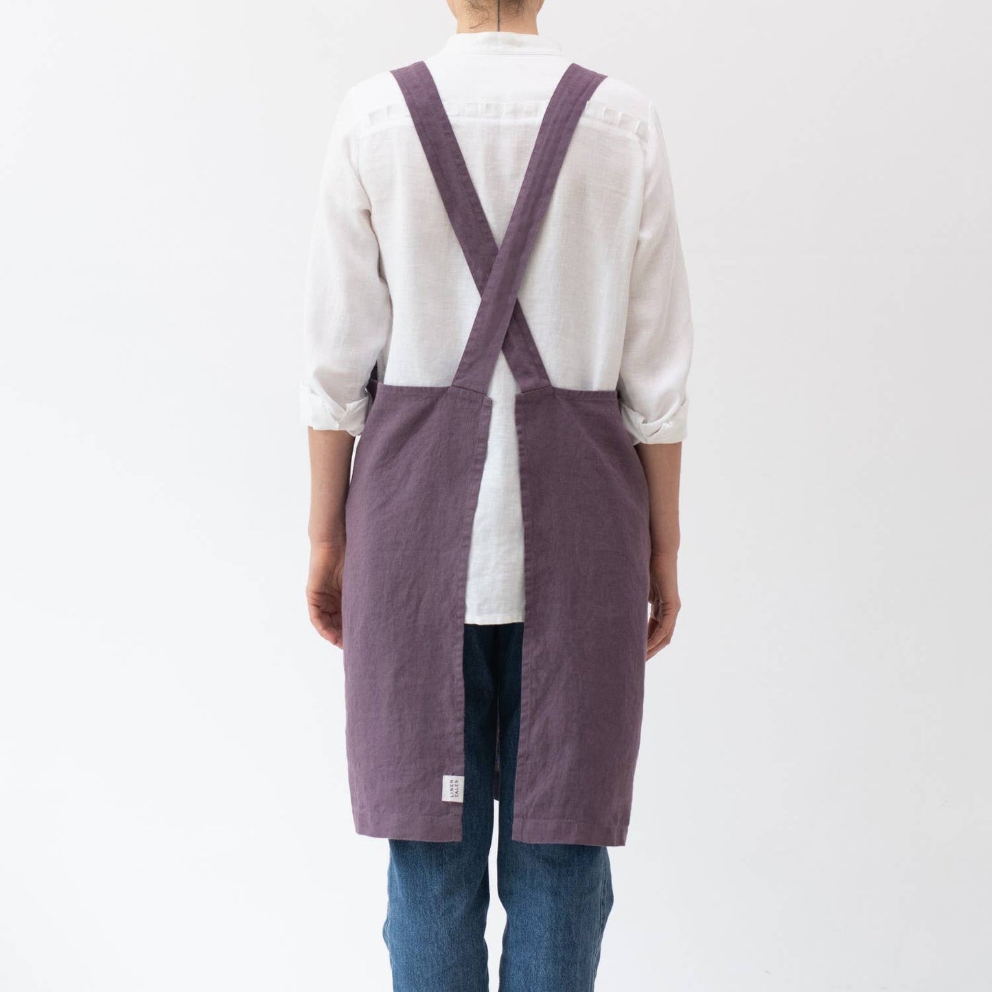 Montana Grape Linen Japanese Crossback Apron