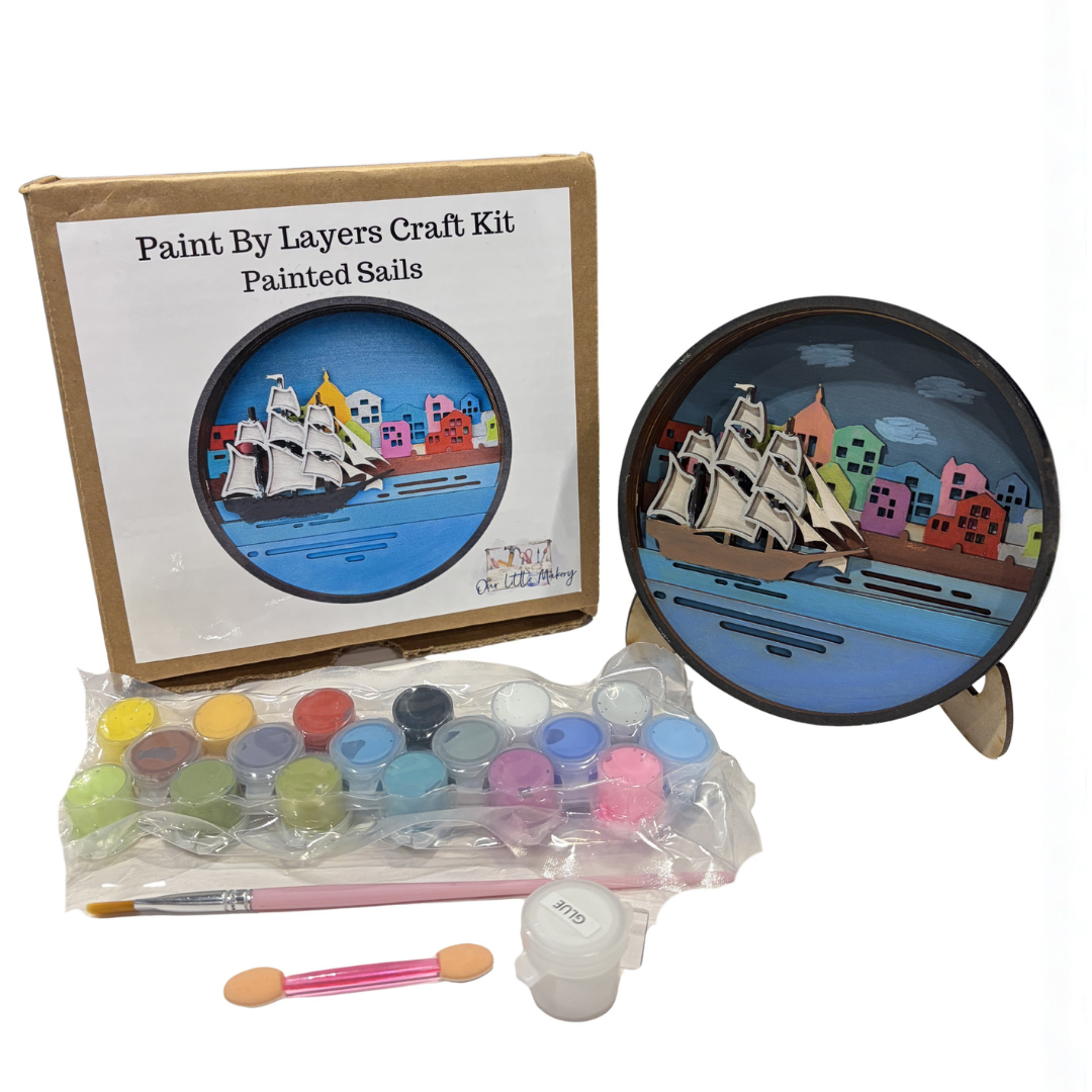 Painted Sails | Paint-by-Layers Shadow Box Kit