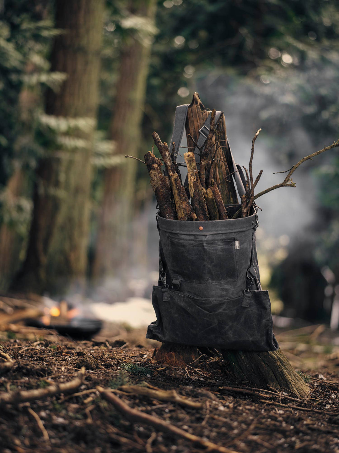Harvesting &amp; Gathering Bag- Waxed Canvas