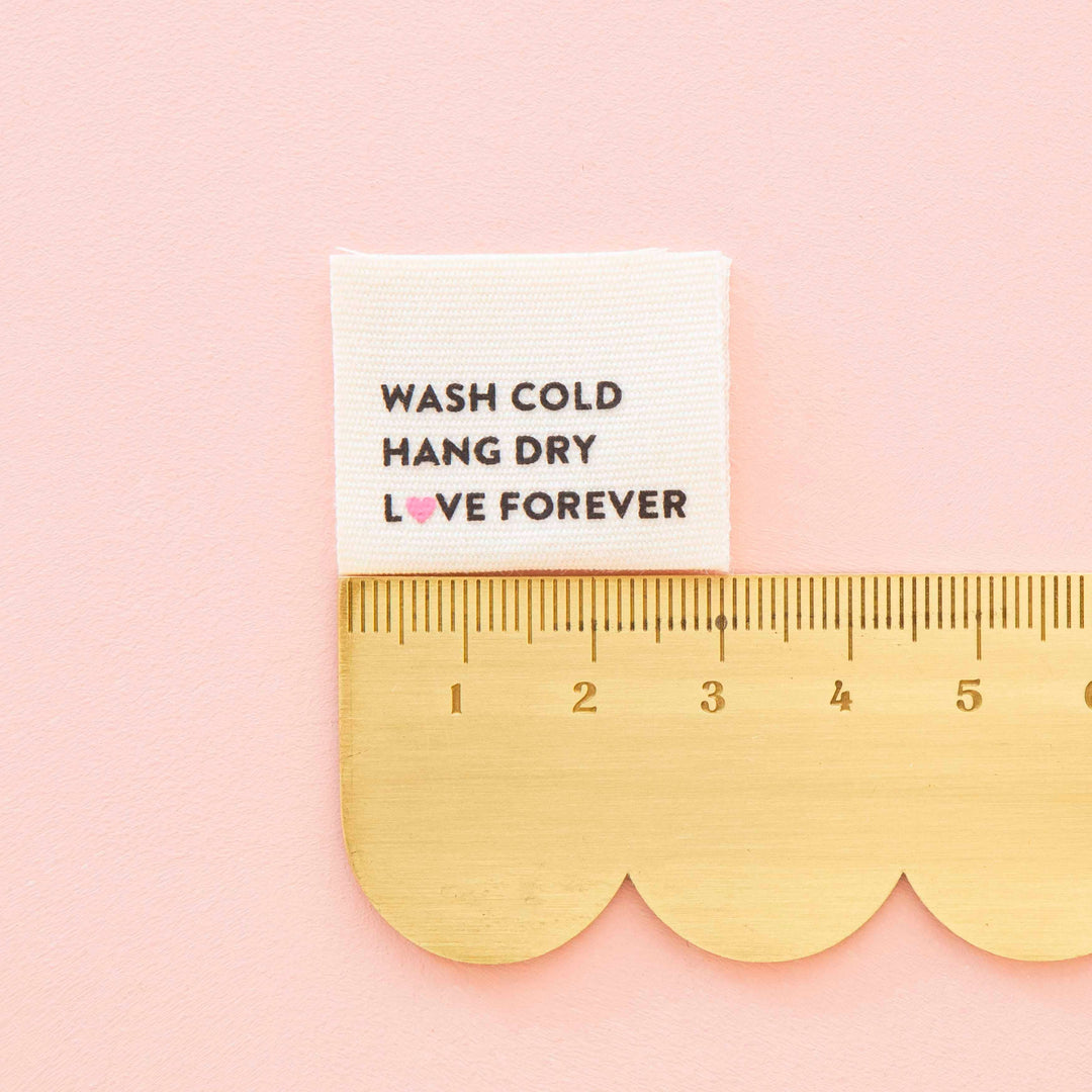 Wash Cold, Hang Dry Organic Cotton – Sew-In Labels