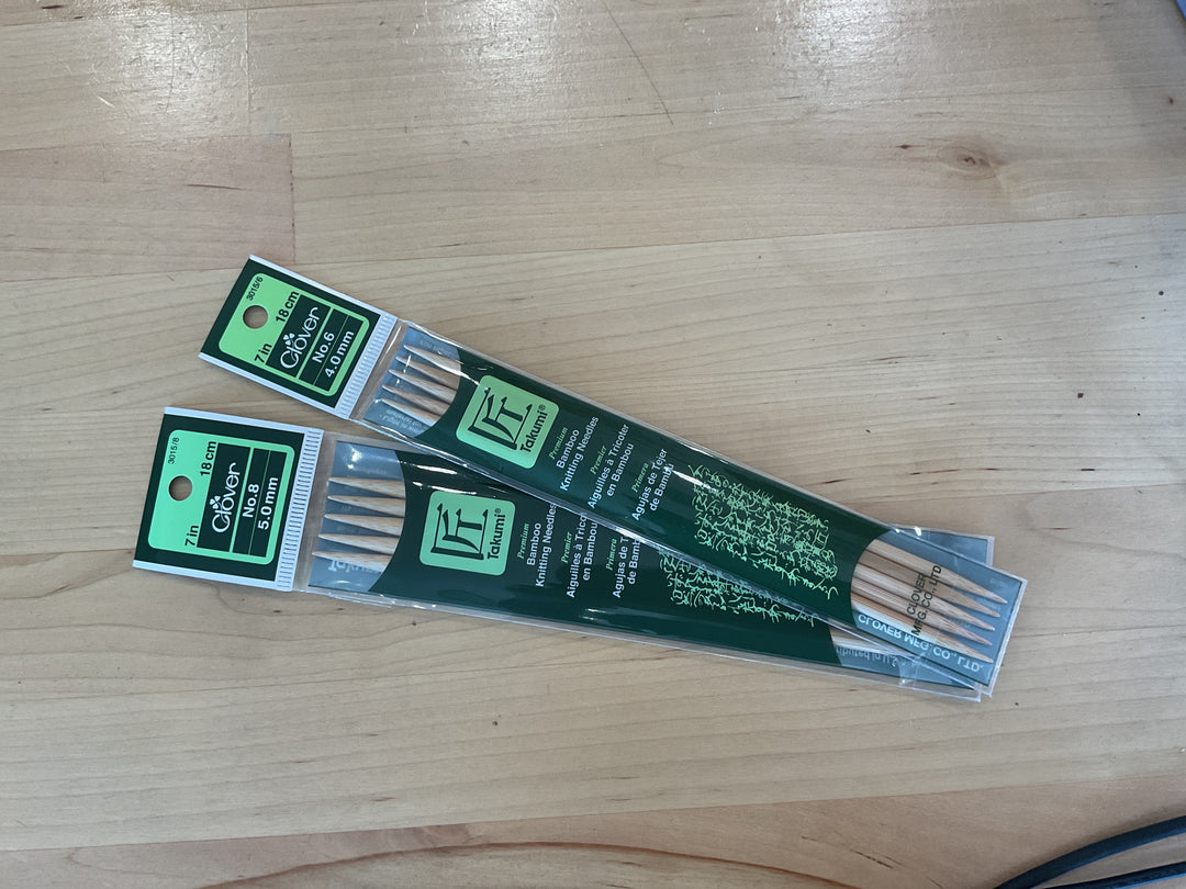 Clover Takumi Bamboo Knitting Needles - Double Point