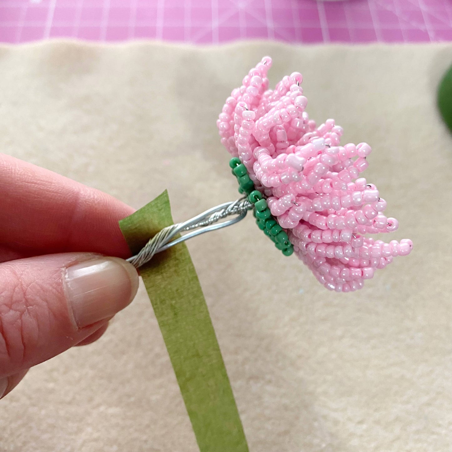 Beaded Flower Craft Kit - Chrysanthemum. A creative gift idea.