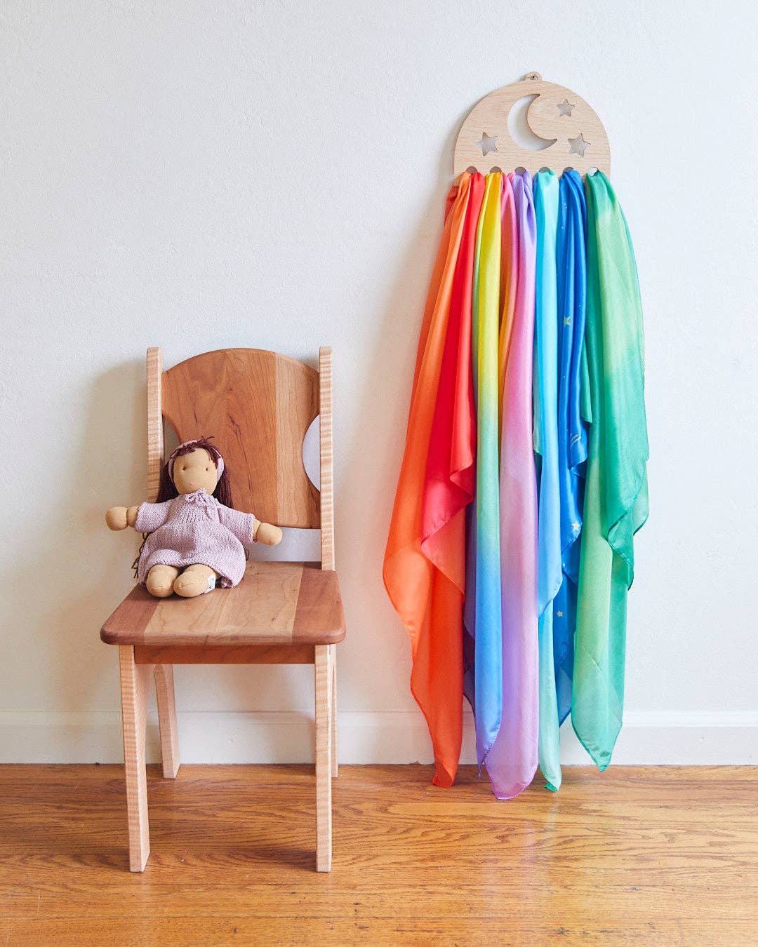 Wooden Star Display for Playsilks, Waldorf Toys