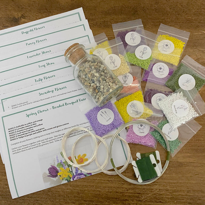 Spring Chorus Beaded Flower Vase Craft Kit