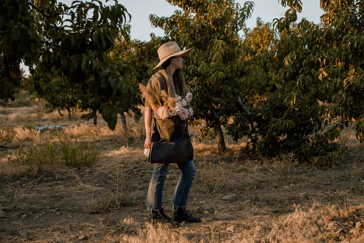 Harvesting &amp; Gathering Bag- Waxed Canvas