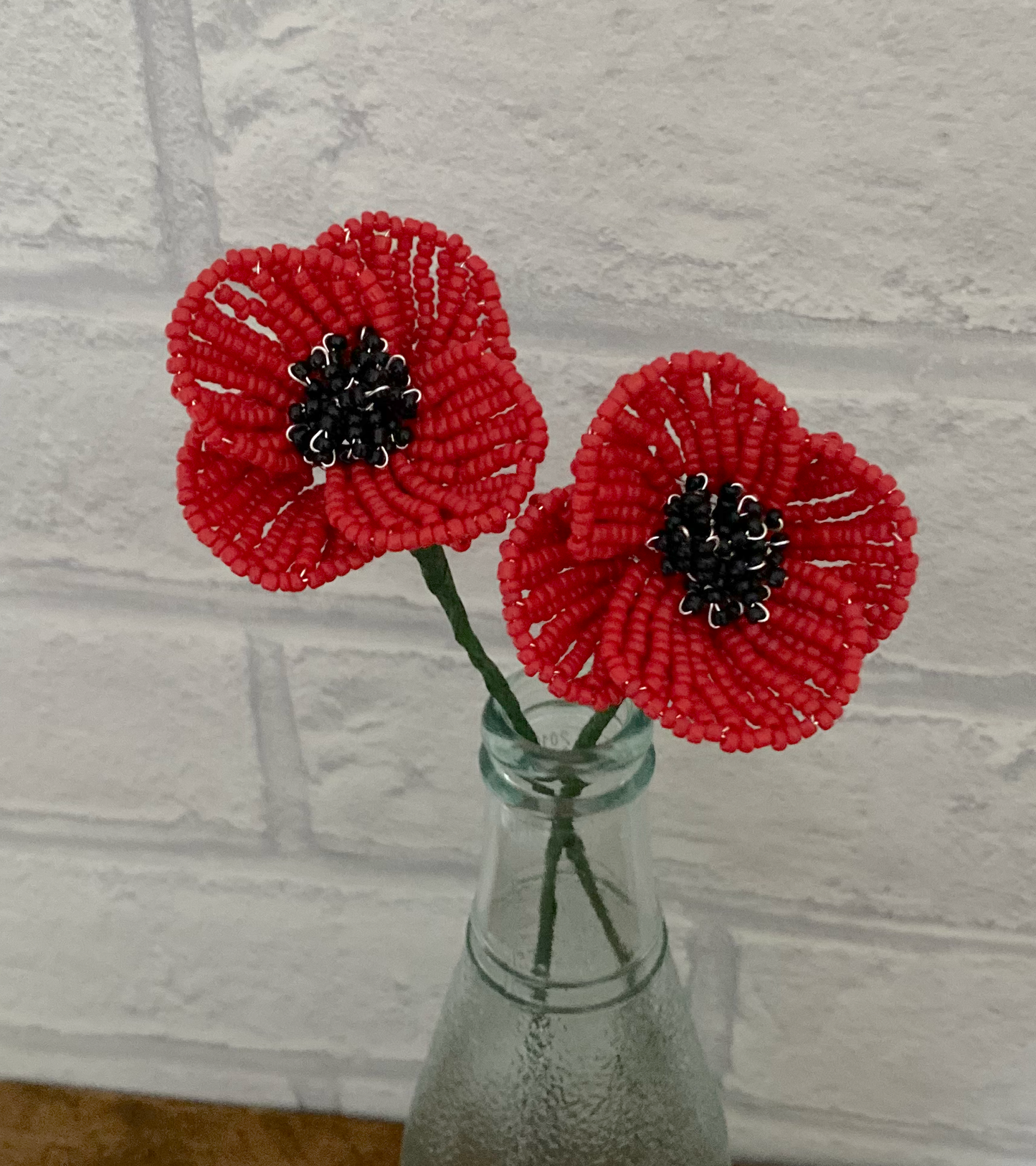 Beaded Flower Craft Kit - Poppy. A creative gift idea.
