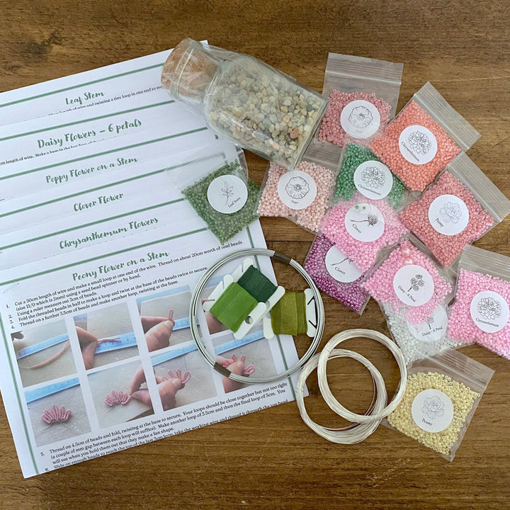 Afternoon Tea Beaded Flower Vase Craft Kit