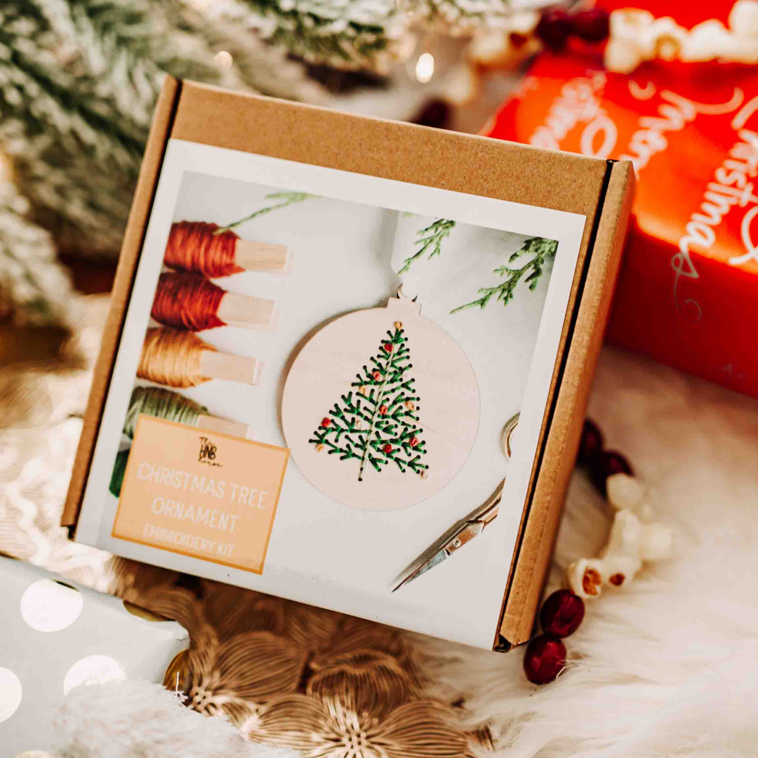 Christmas Tree Ornament Embroidery DIY Kit
