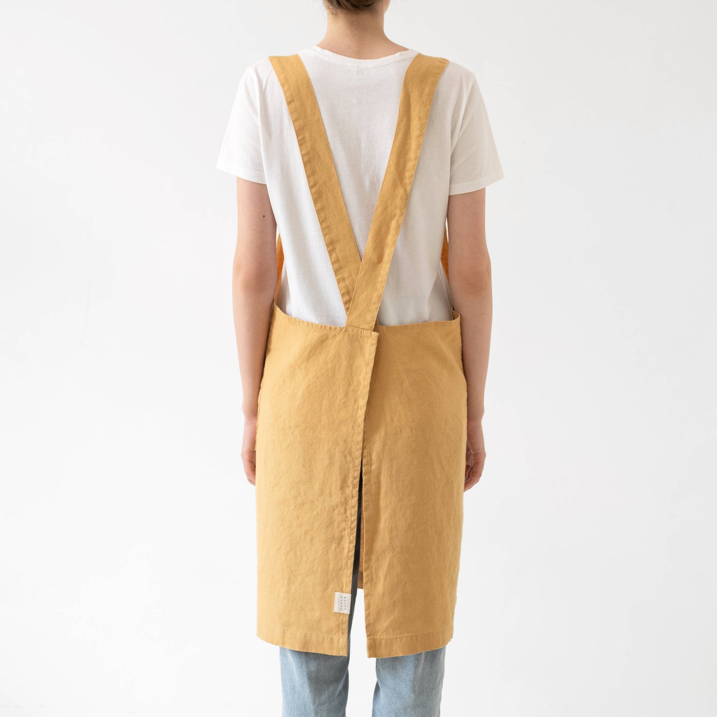 Honey Linen Japanese Crossback Apron