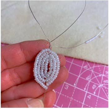 Beaded Flower Craft Kit - Snowdrop. A creative gift idea.