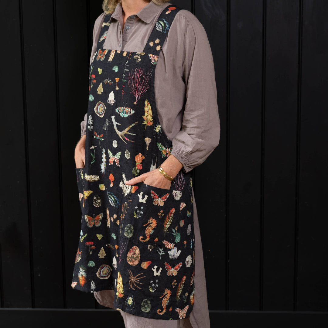 Smock Apron- Specimens in black