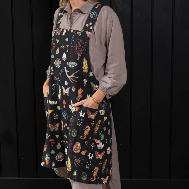 Smock Apron- Specimens in black