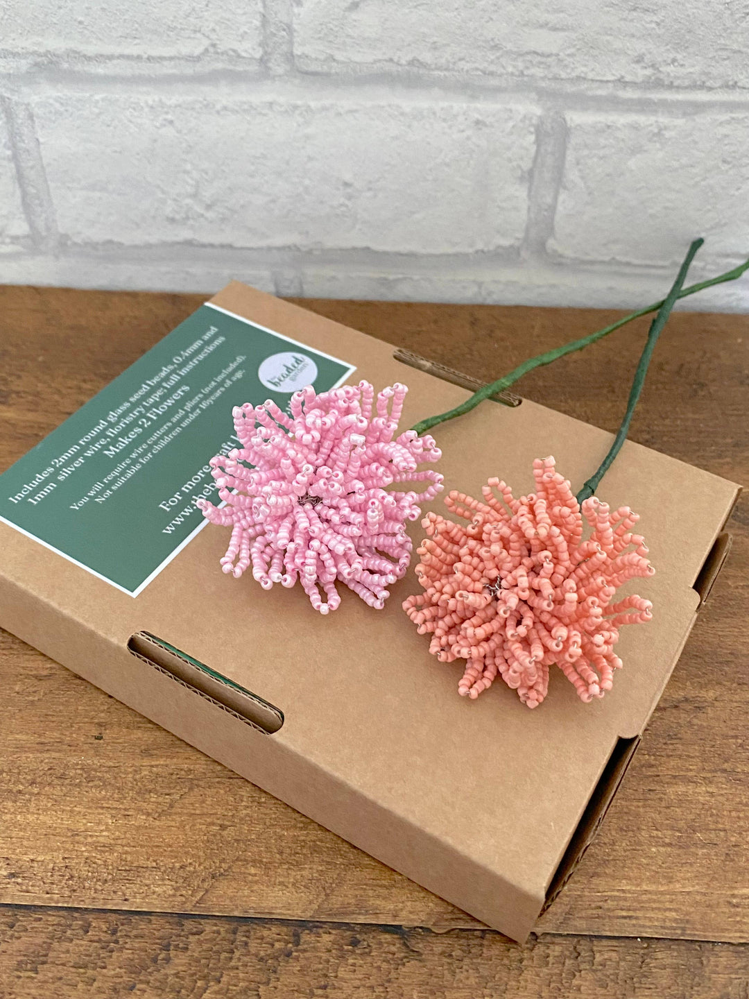 Beaded Flower Craft Kit - Chrysanthemum. A creative gift idea.