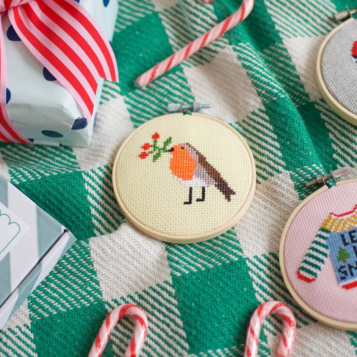 Robin &amp; Berry Beginner Counted Cross Stitch Kit