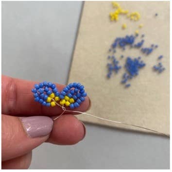 Beaded Flower Craft Kit - Forget Me Not. A creative gift idea.