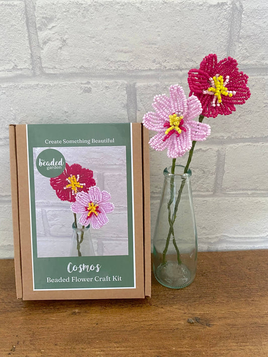 Beaded Flower Craft Kit - Cosmos. A creative gift idea.
