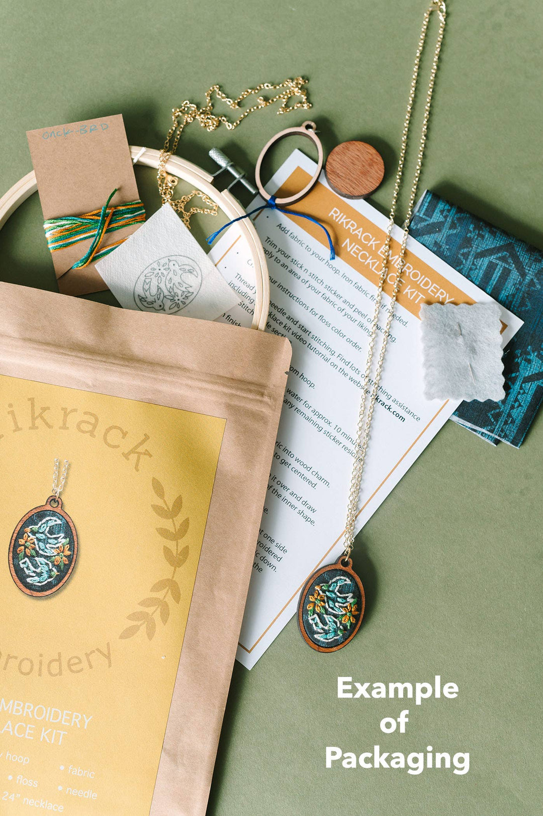 Mushroom | Embroidery Necklace Kit by Rikrack
