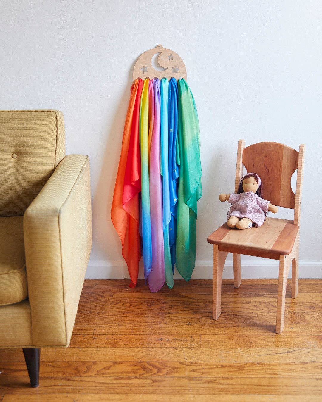 Wooden Star Display for Playsilks, Waldorf Toys