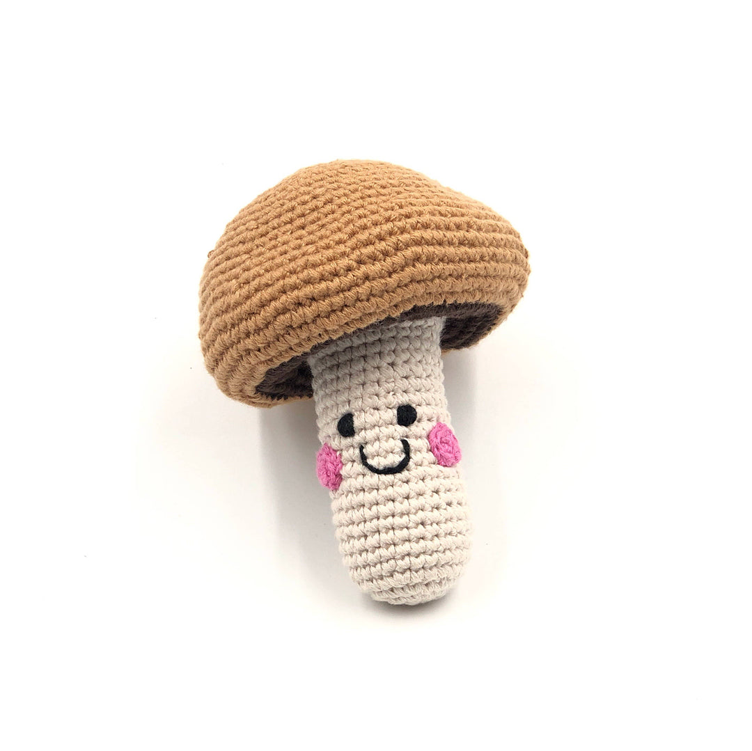 Handmade Mushroom Baby Rattle