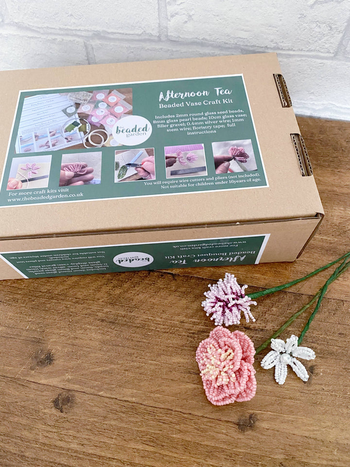 Afternoon Tea Beaded Flower Vase Craft Kit