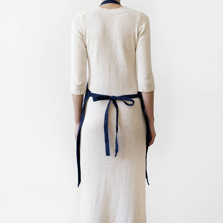 Navy Linen Daily Apron
