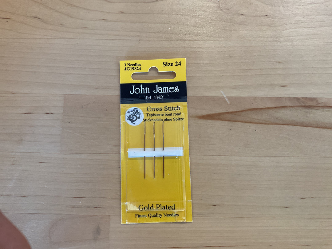 John James Cross Stitch Needles - gold plated