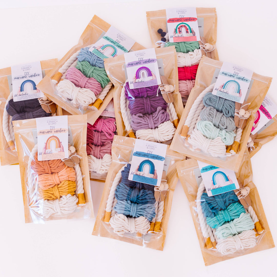 DIY Rainbow Fiber Art Kit