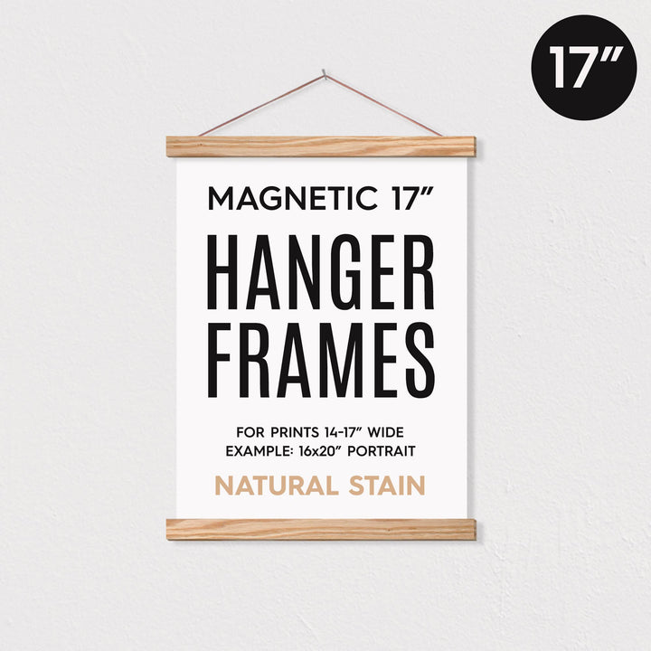 17" Oak Magnetic Hanger Frame