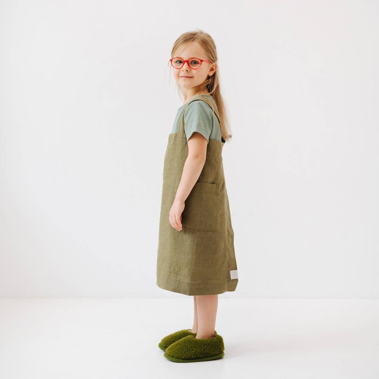 Kids Linen Pinafore Apron in Various Colors