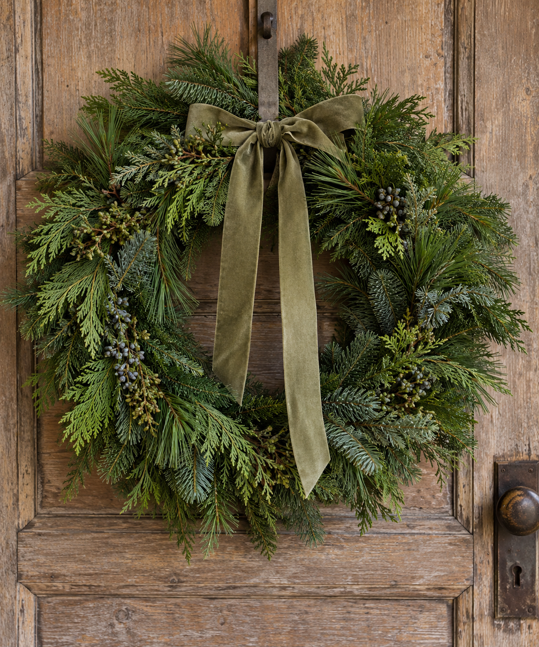Traditional Holiday Wreath Making | Fresh Winter Greens