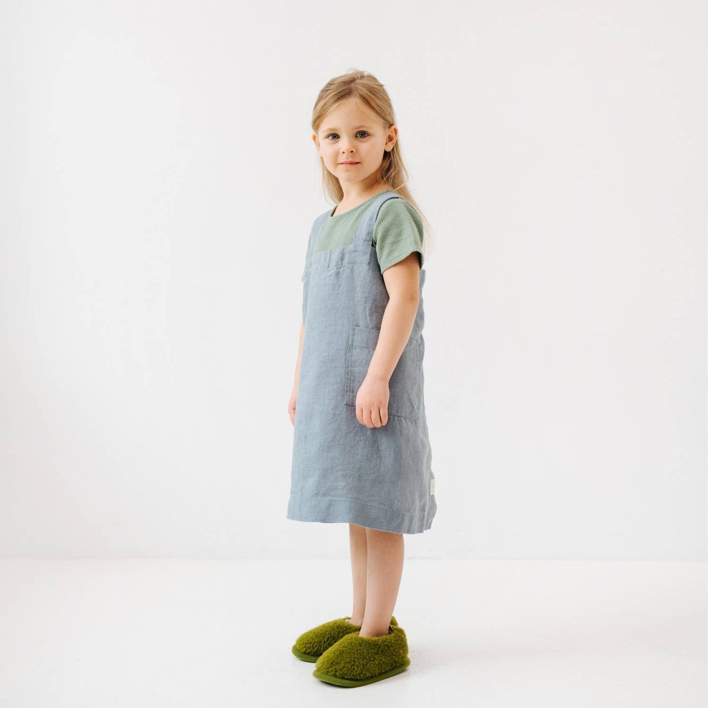 Kids Linen Pinafore Apron in Various Colors
