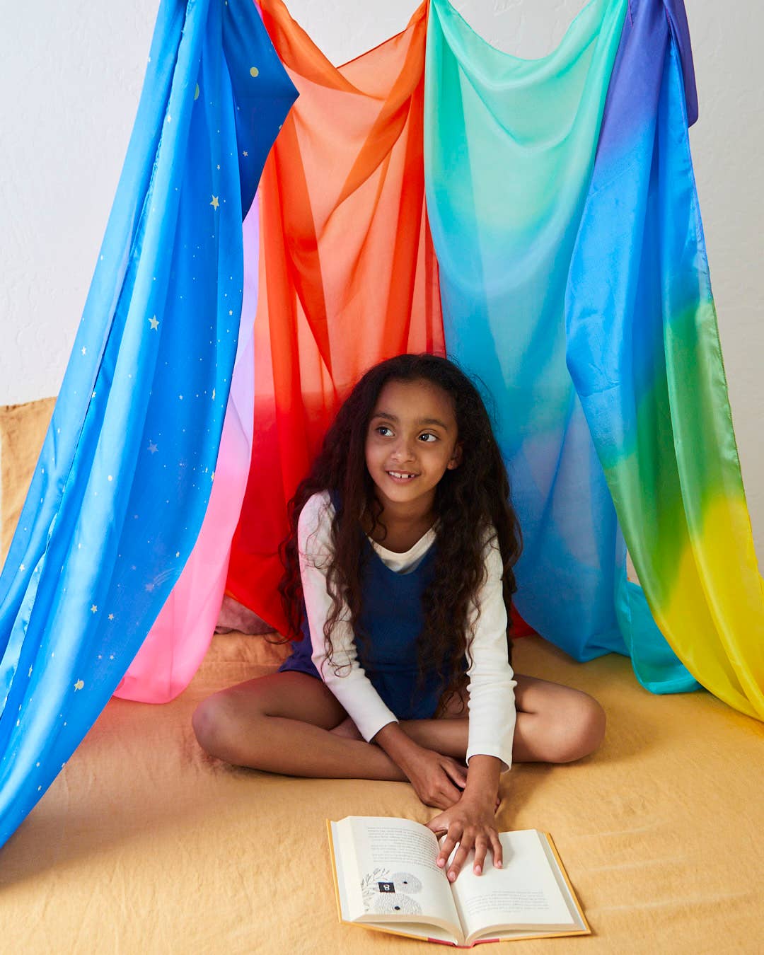 Giant Fire Playsilk - 100% Natural Silk for Fort Building!