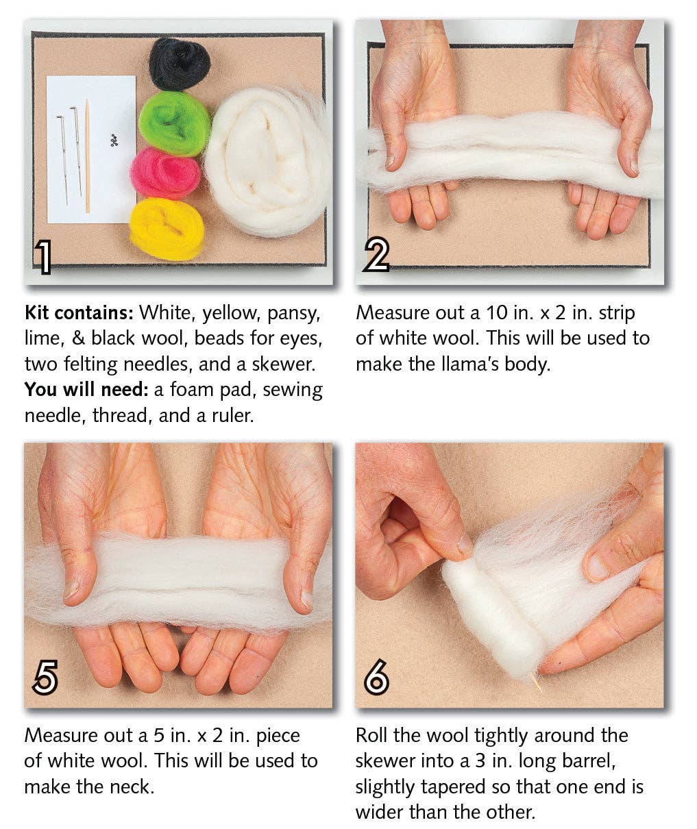 Llama Felting Kit