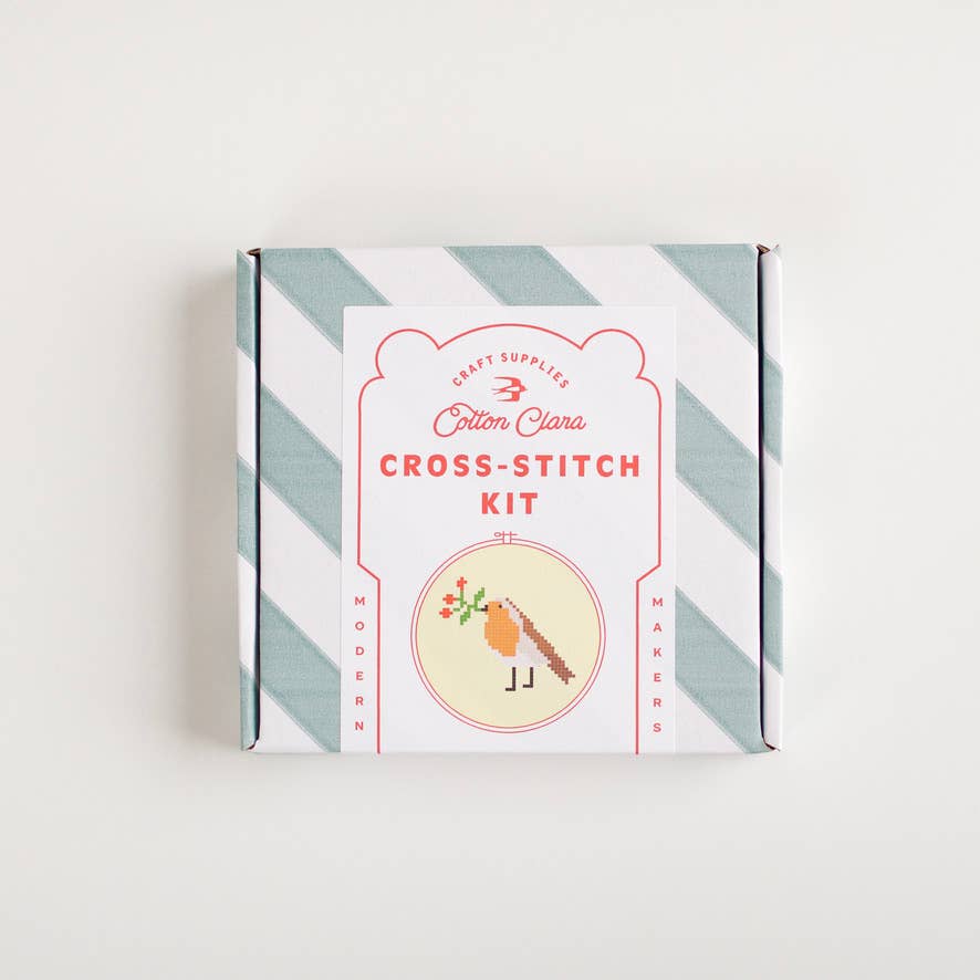 Robin &amp; Berry Beginner Counted Cross Stitch Kit
