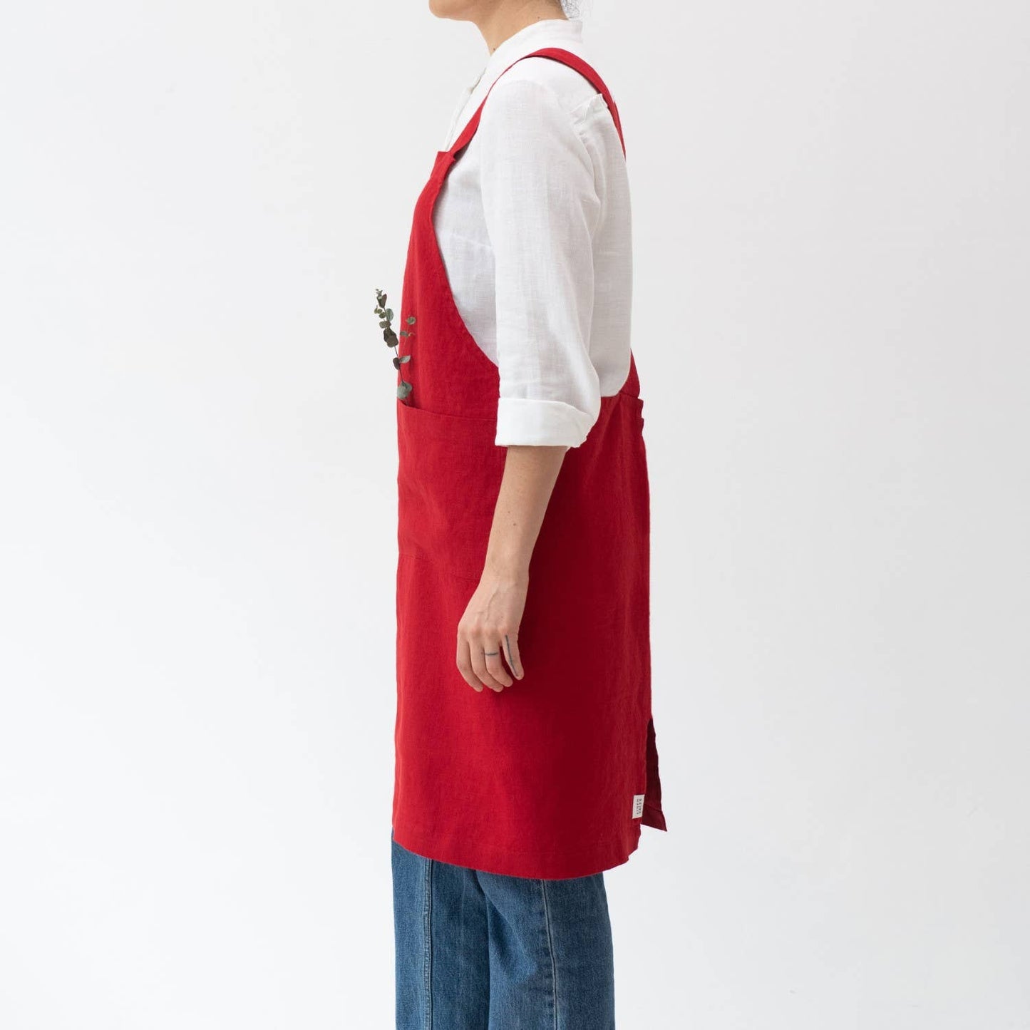 Lava Falls Linen Japanese Crossback Apron