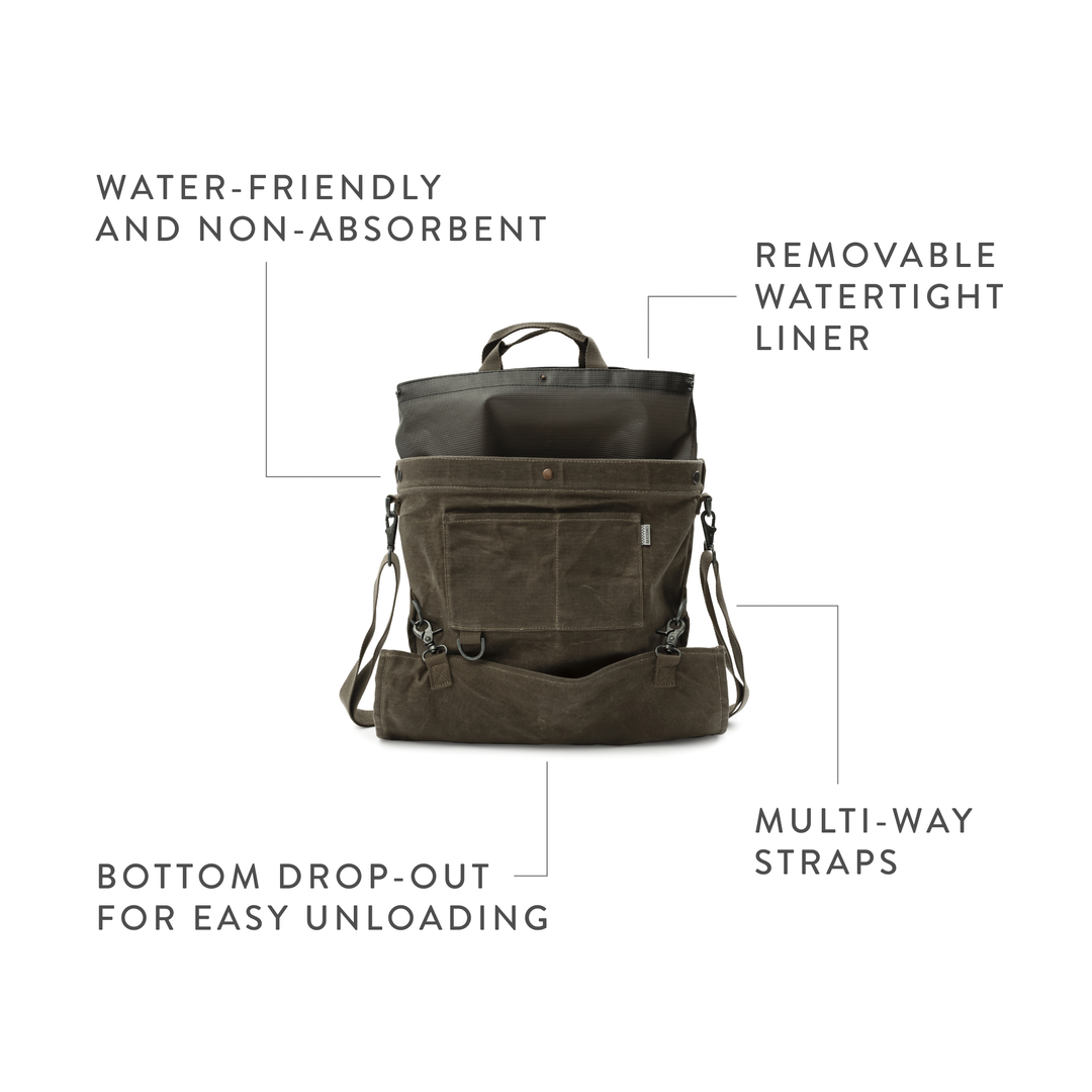Harvesting &amp; Gathering Bag- Waxed Canvas