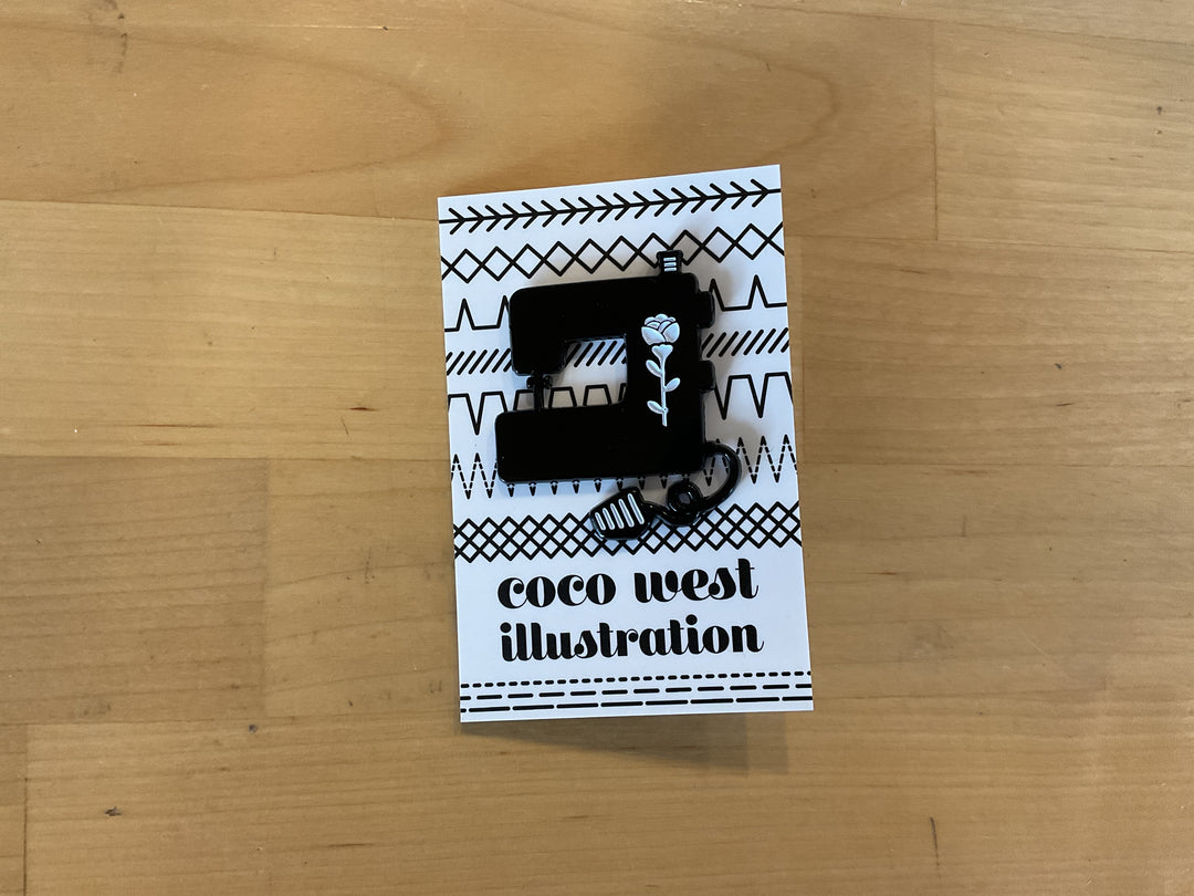 Sewing Machine enamel Pin