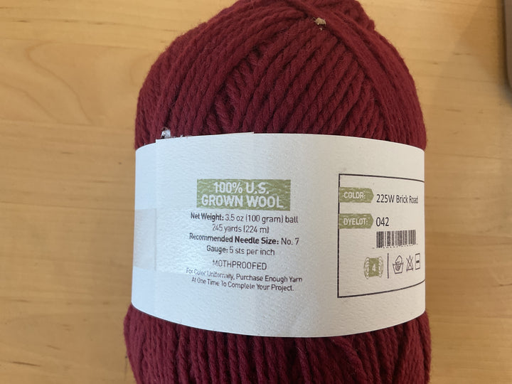 Nature Spun 100% wool yarn worsted (Brown Sheep)