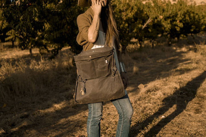 Harvesting &amp; Gathering Bag- Waxed Canvas